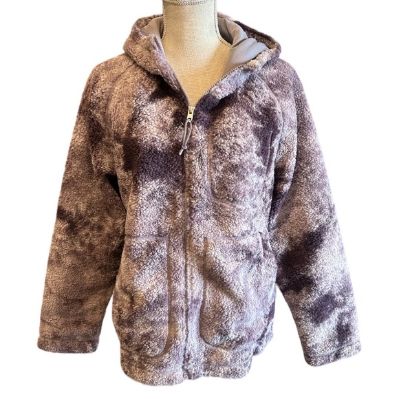 EUC - The North Face Hooded Ridge Full Zip Tie Dye fleece in Purple - Medium - Picture 2 of 5